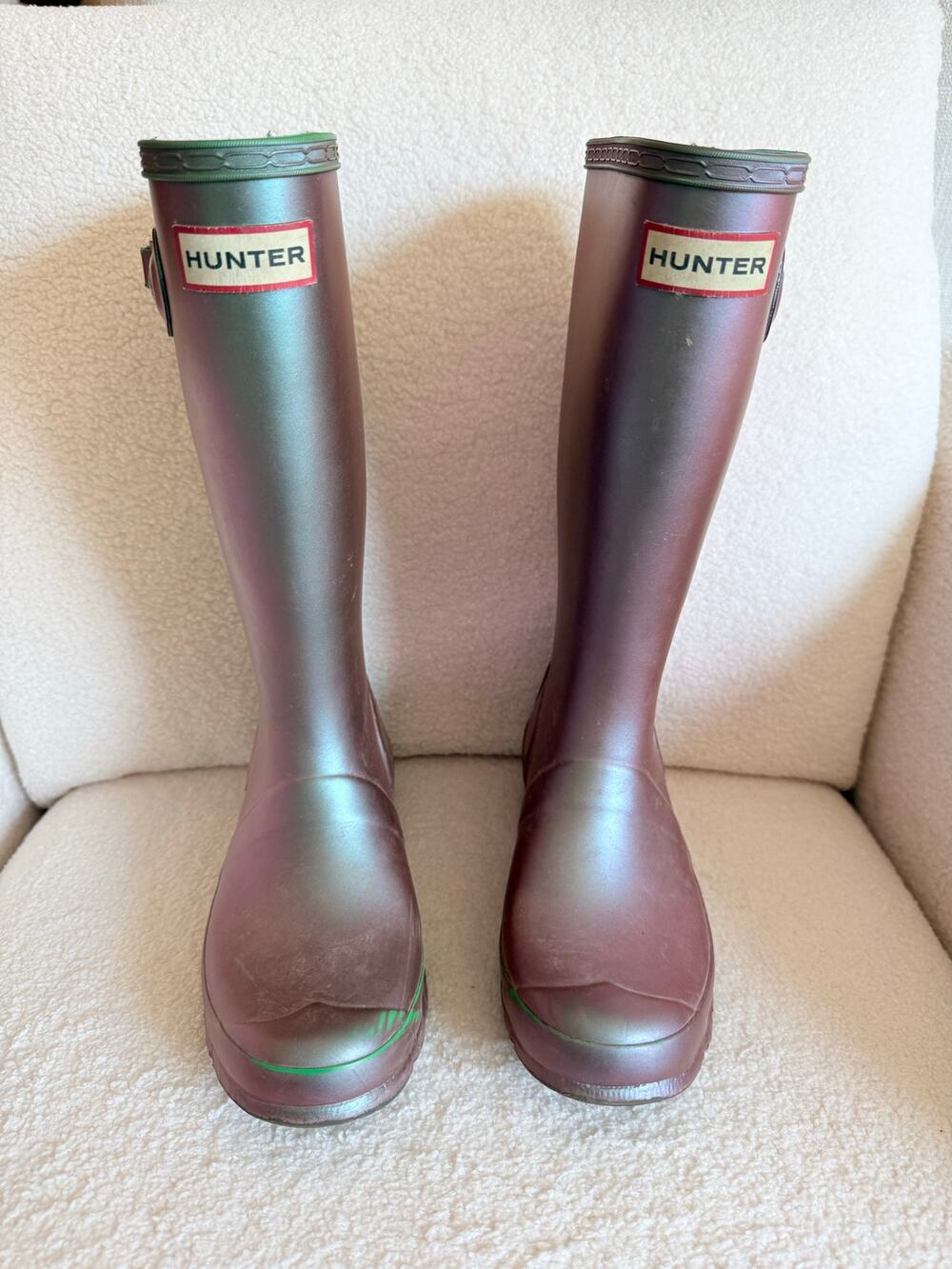 Hunter Big Kids Original Classic Nebula Rain Boot Kids Size US 2 Pink Rain Gear